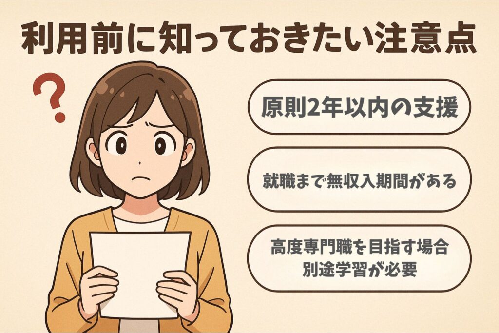 利用前に知っておきたい注意点