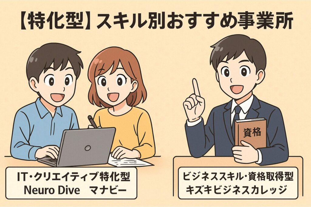 【特化型】スキル別おすすめ事業所