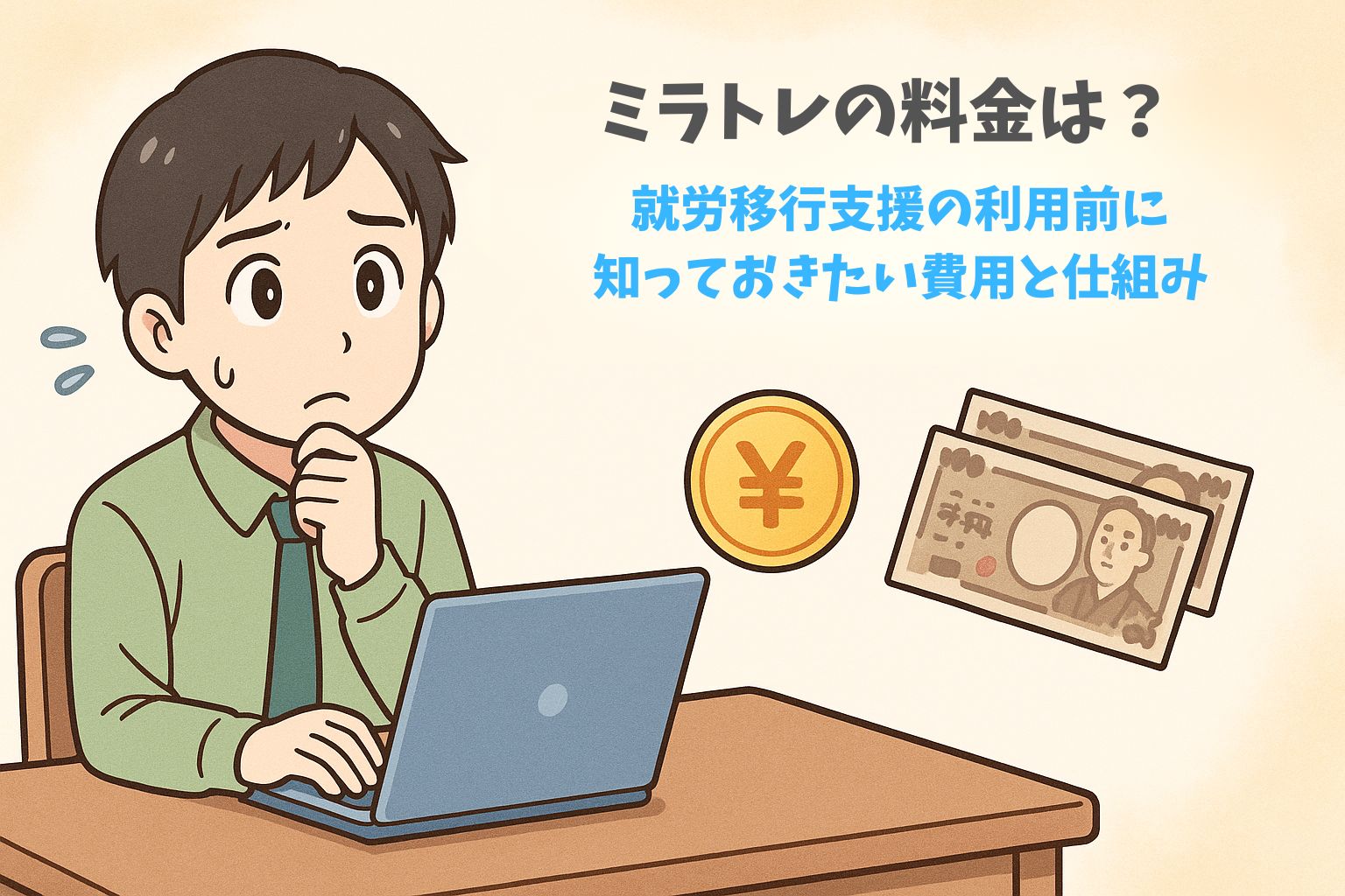 ミラトレの料金は？就労移行支援の利用前に知っておきたい費用と仕組み