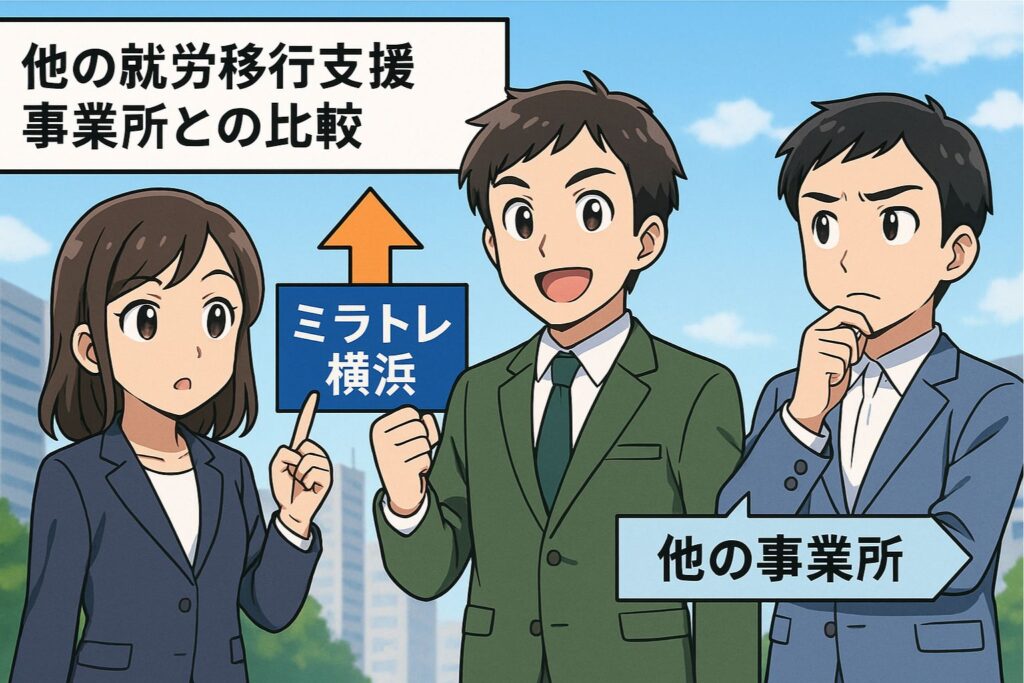 他の就労移行支援事業所との比較