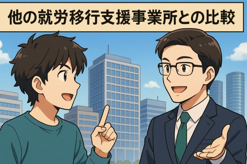 他の就労移行支援事業所との比較