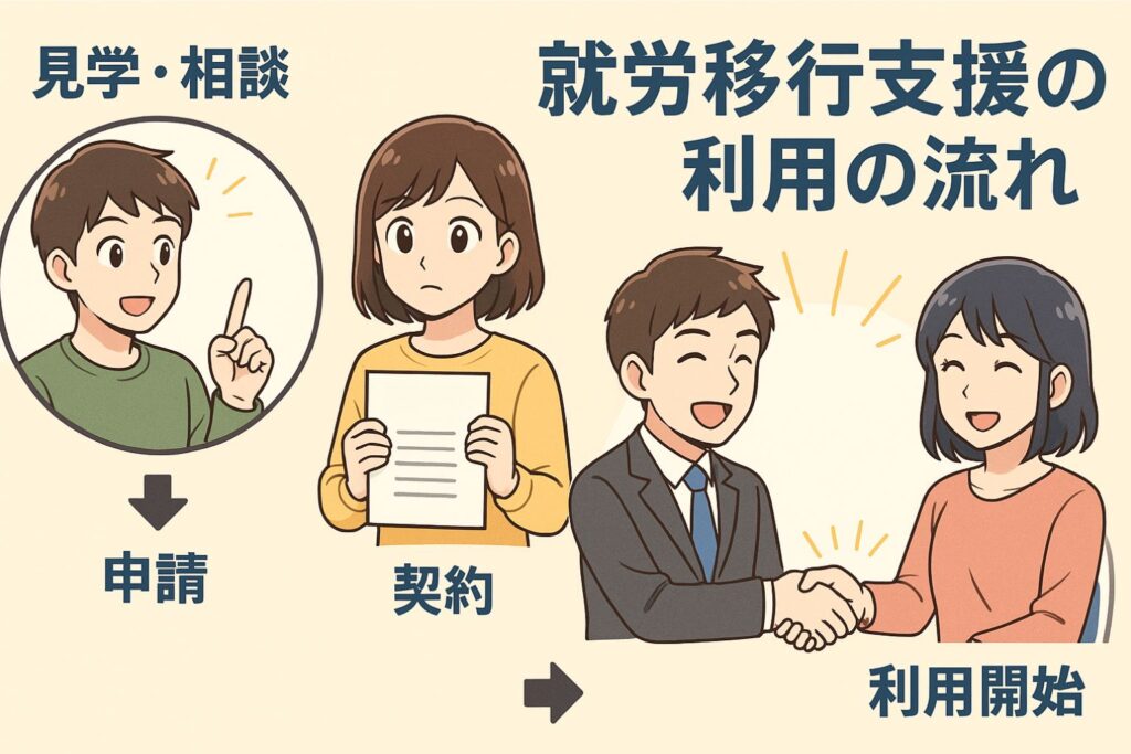 就労移行支援の利用の流れ