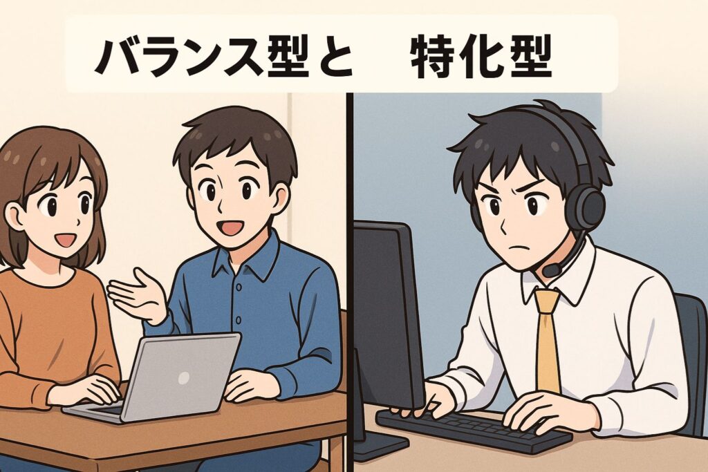 就労移行支援には「バランス型」と「特化型」がある