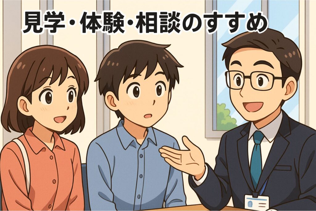見学・体験・相談のすすめ