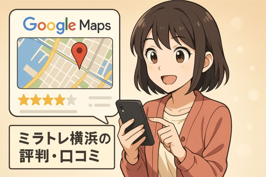 【Google map】 ミラトレ横浜の評判・口コミ