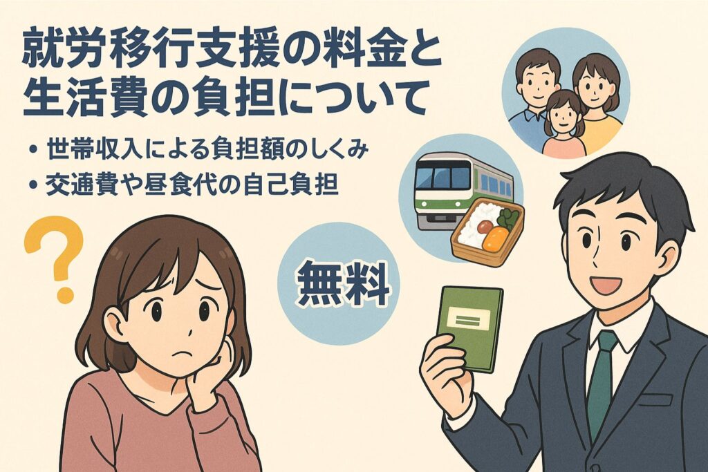 就労移行支援の料金と生活費の負担について