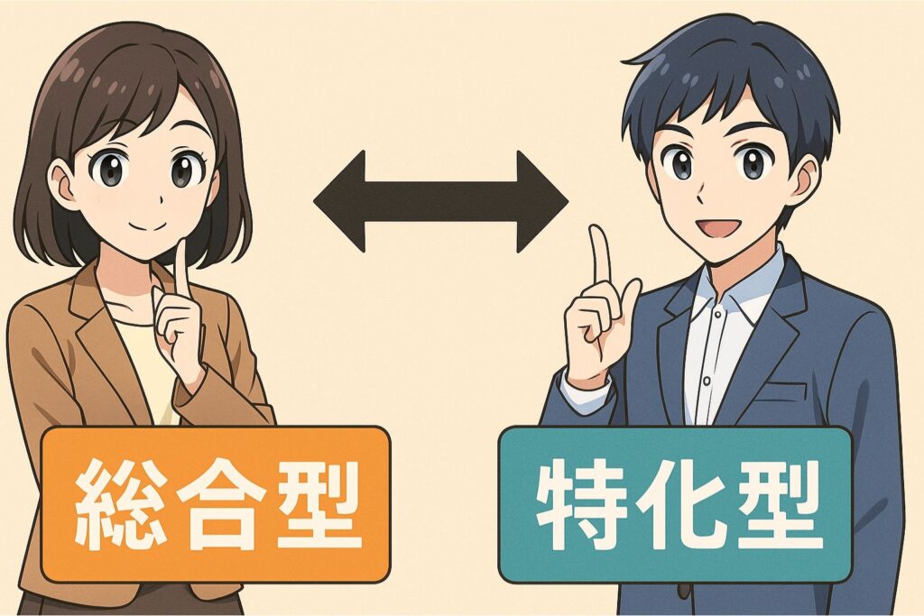就労移行支援の分類(総合型と特化型)