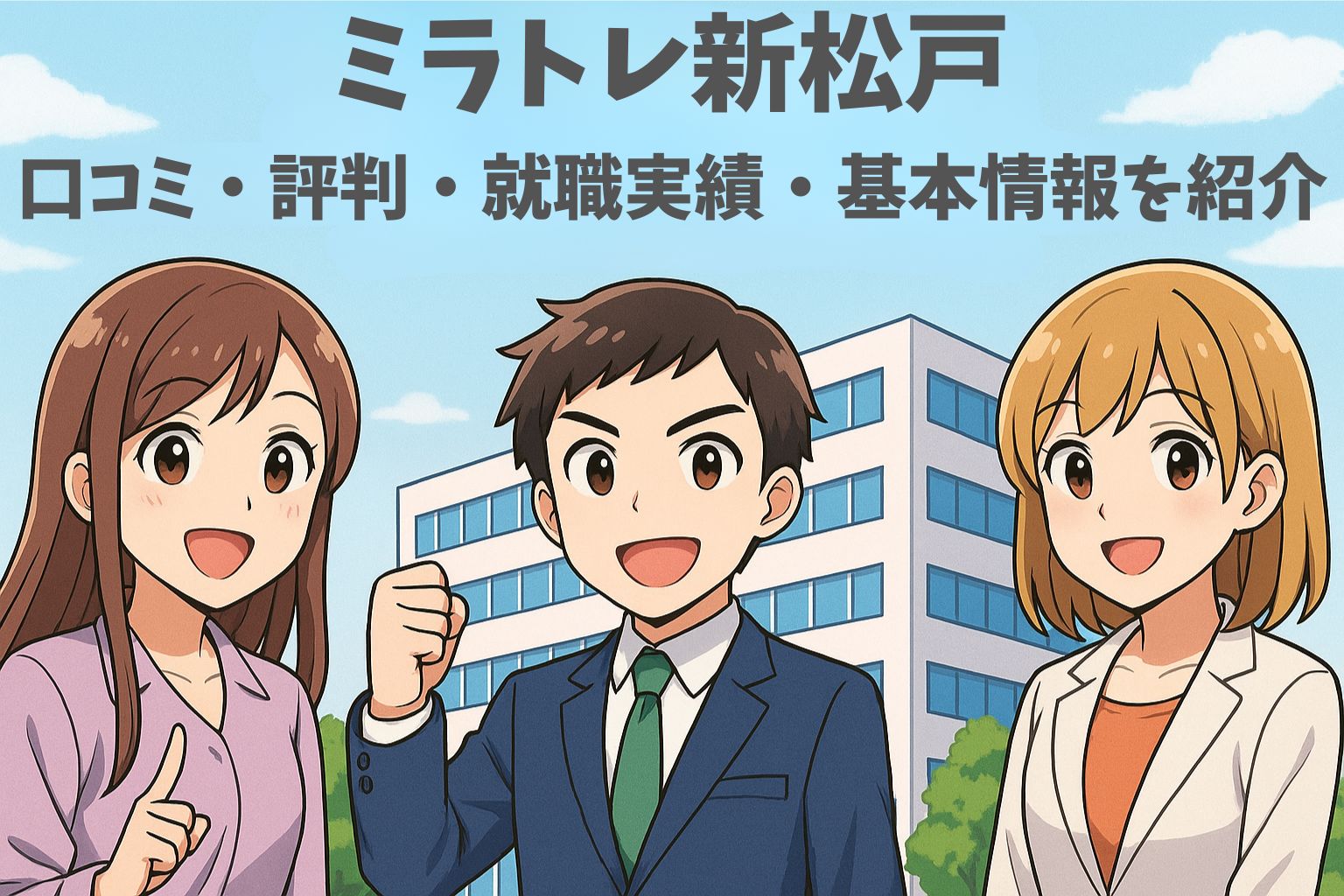 ミラトレ新松戸の口コミ・評判・就職実績・基本情報を紹介【千葉県松戸市の就労移行支援事業所】