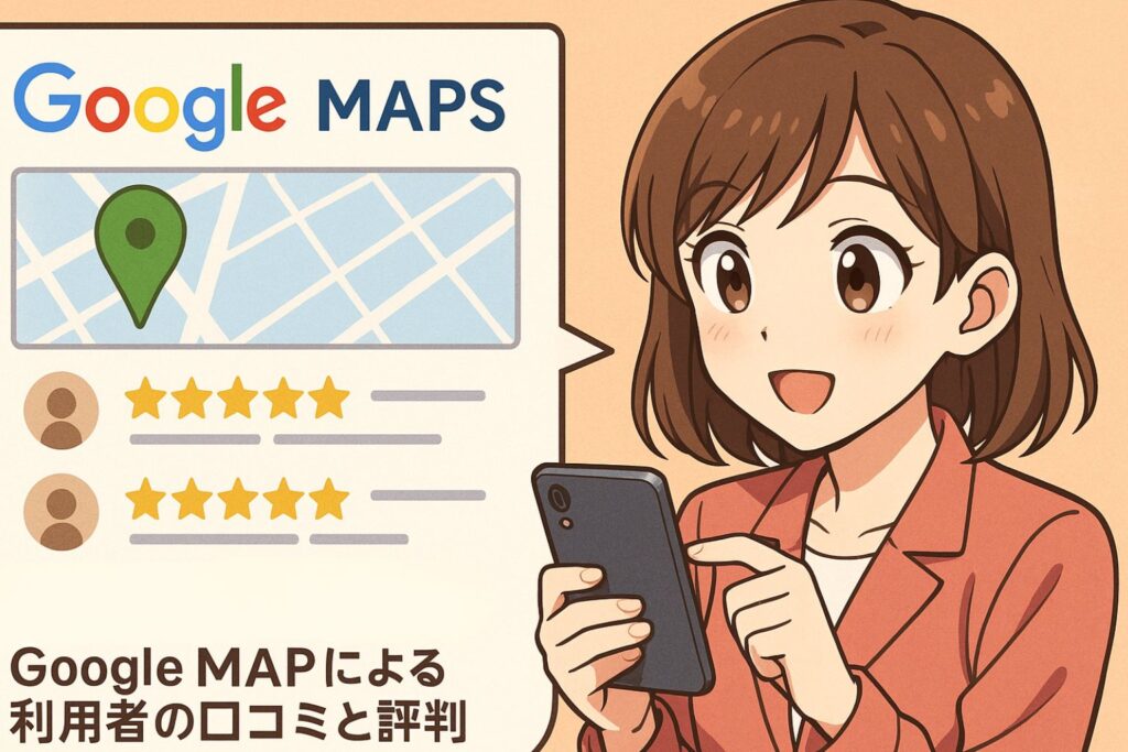 Google mapによる利用者の口コミと評判