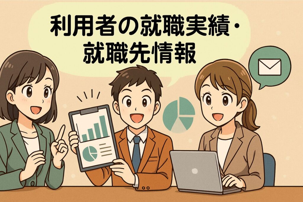 利用者の就職実績・就職先情報