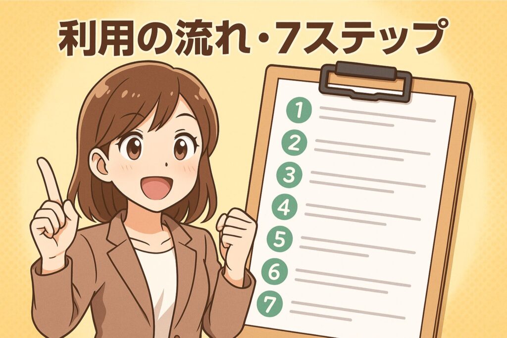 利用の流れ・7ステップ