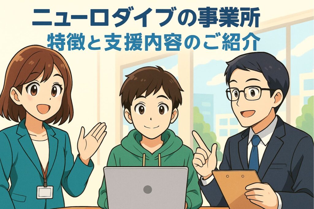 ニューロダイブの事業所の特徴と支援内容のご紹介