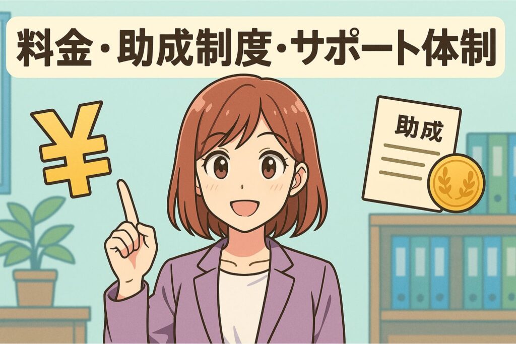料金・助成制度・サポート体制