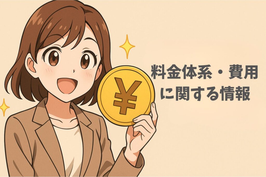 料金体系・費用に関する情報