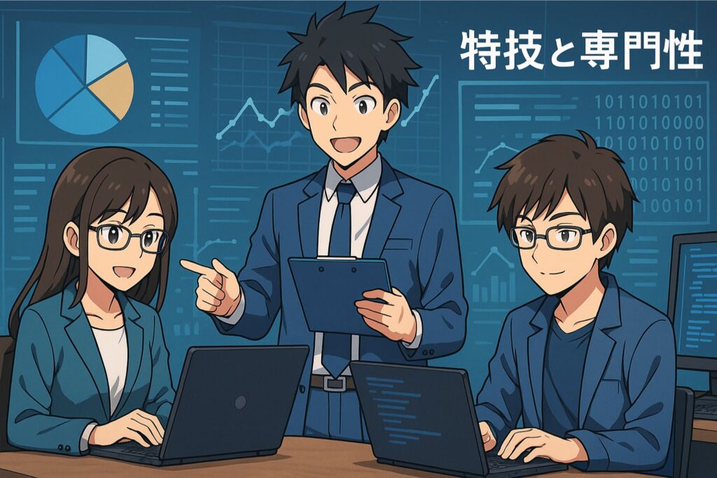 特徴と専門性(先端IT・データサイエンティストなど)