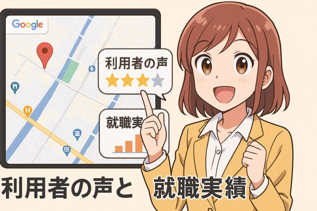 Google map 利用者の声と就職実績