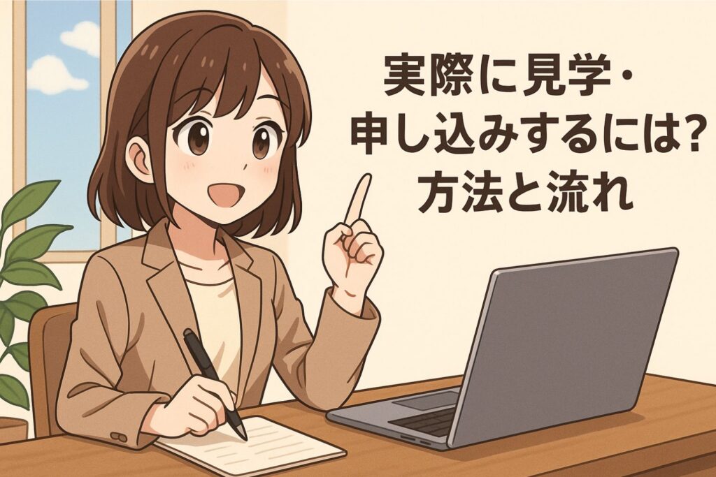 実際に見学・申し込みするには?方法と流れ