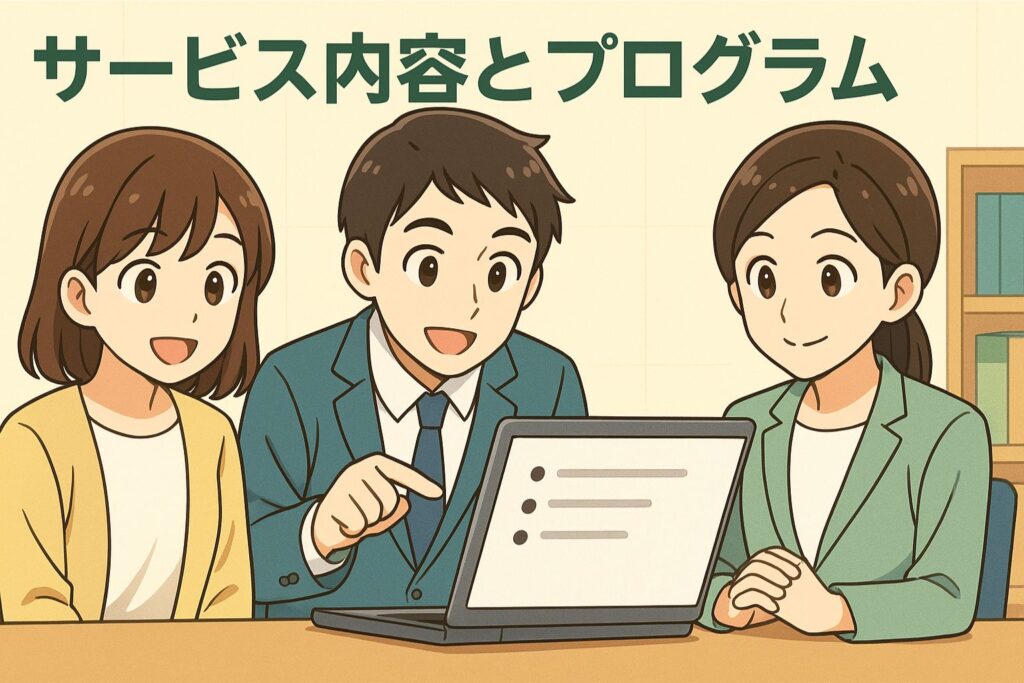サービス内容とプログラム