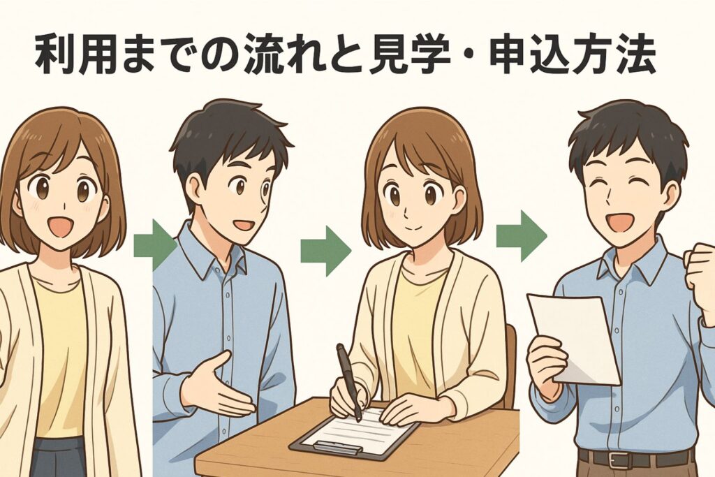利用までの流れと見学・申込方法