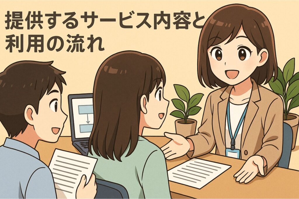 提供するサービス内容と利用の流れ