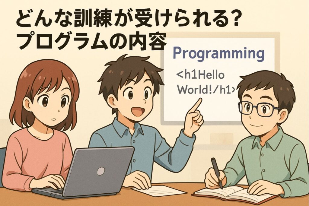 どんな訓練が受けられる?プログラムの内容