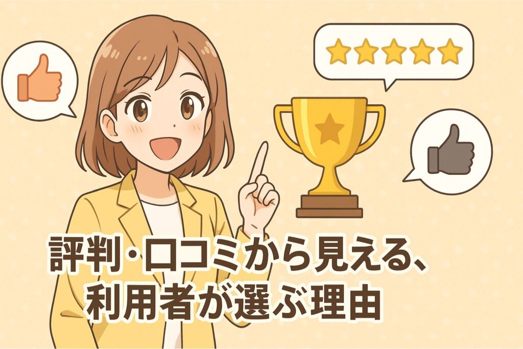 評判・口コミから見える、利用者が選ぶ理由