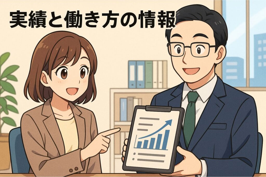実績と働き方の情報