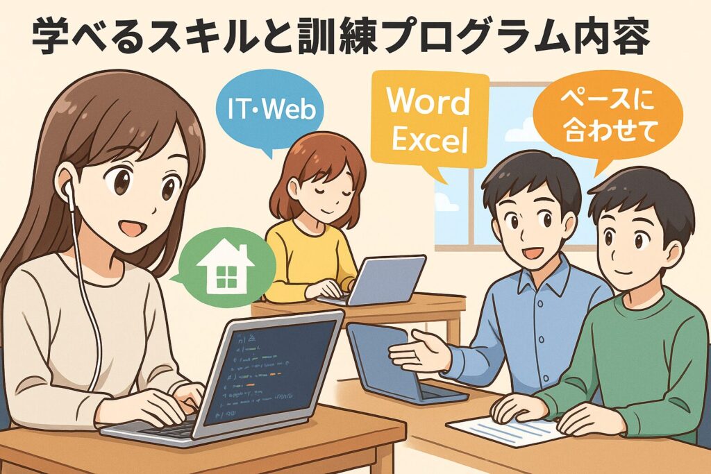 学べるスキルと訓練プログラム内容
