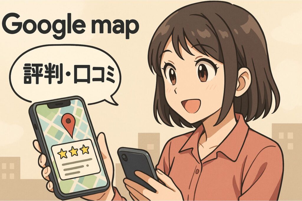 Google mapによる評判・口コミ