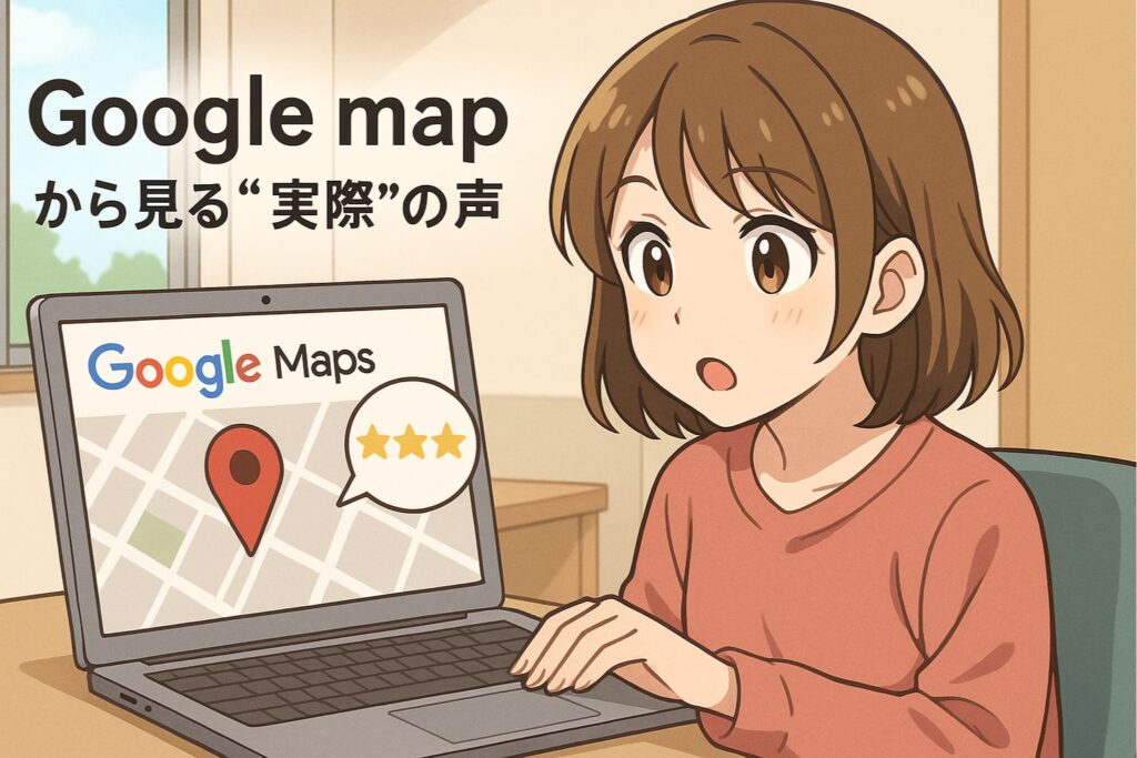 Google mapから見る“実際”の声