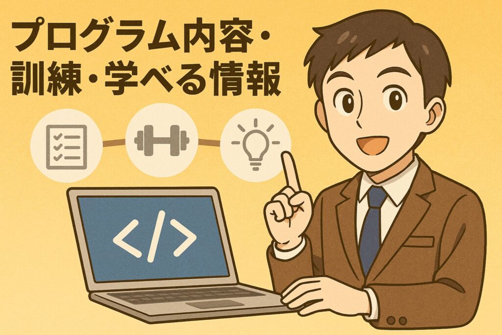 プログラム内容・訓練・学べる情報