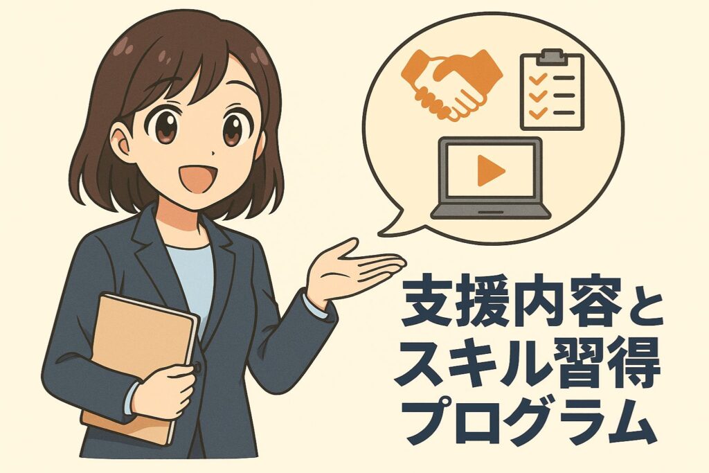 支援内容とスキル習得プログラム