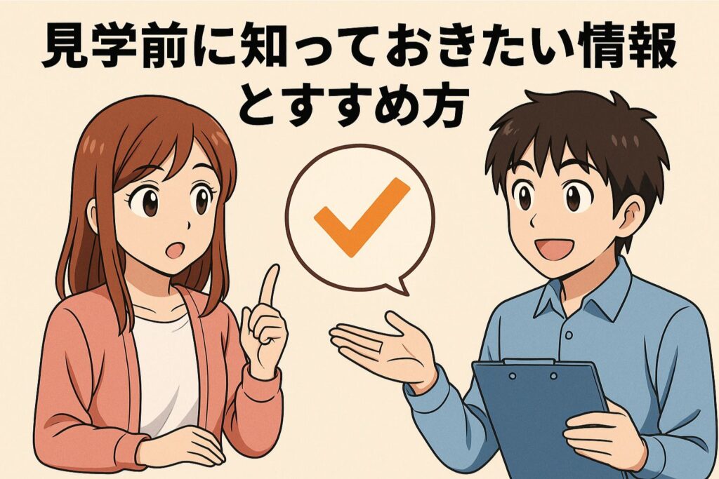 見学前に知っておきたい情報とすすめ方