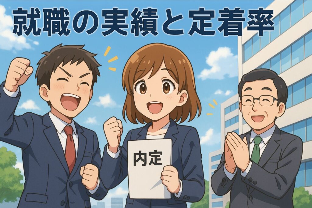 就職の実績と定着率