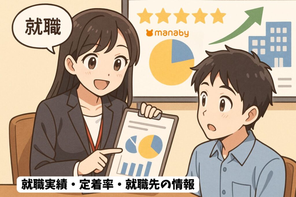 就職実績・定着率・就職先の情報