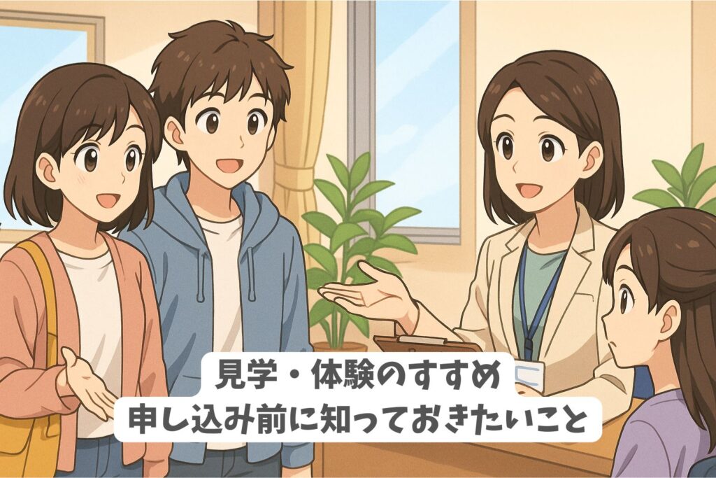 見学・体験のすすめ|申し込み前に知っておきたいこと