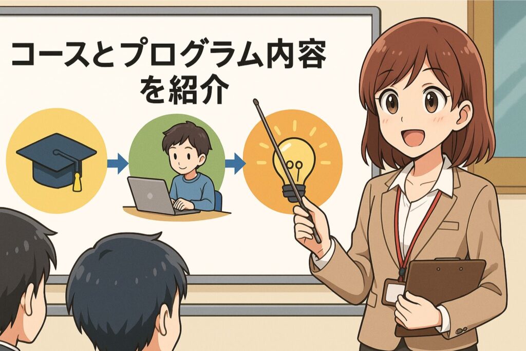 コースとプログラム内容を紹介