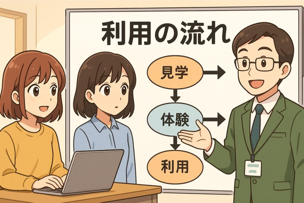 見学前に知っておきたい利用の流れ
