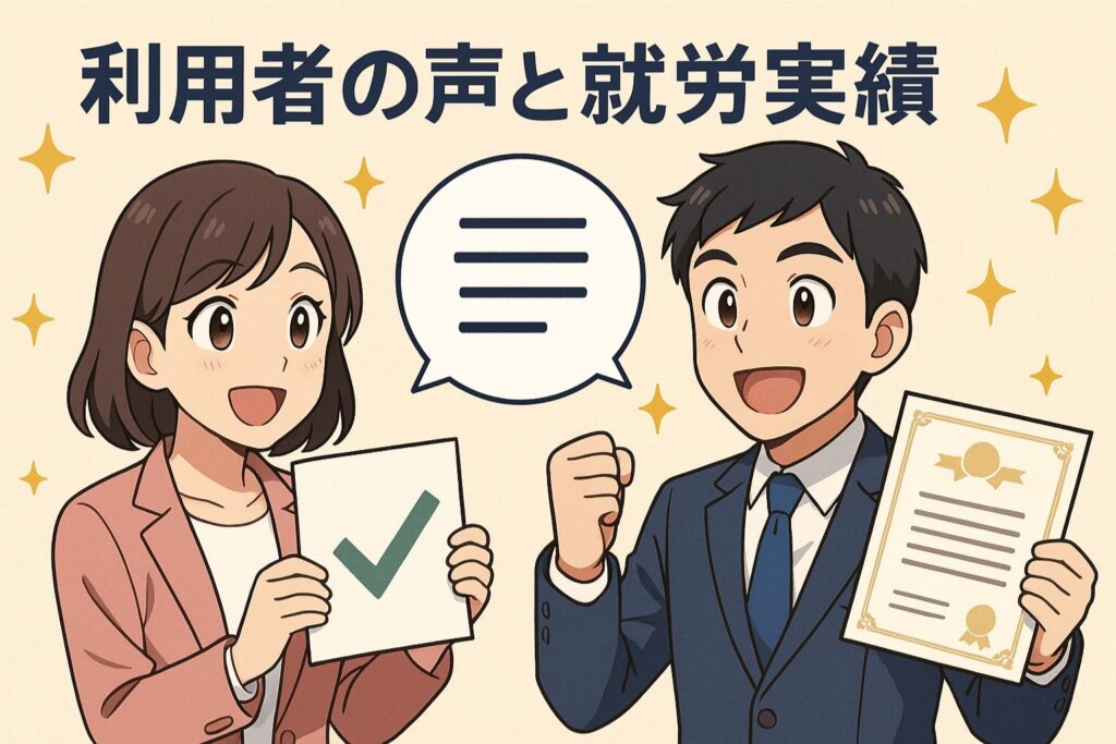 利用者の声と就労実績
