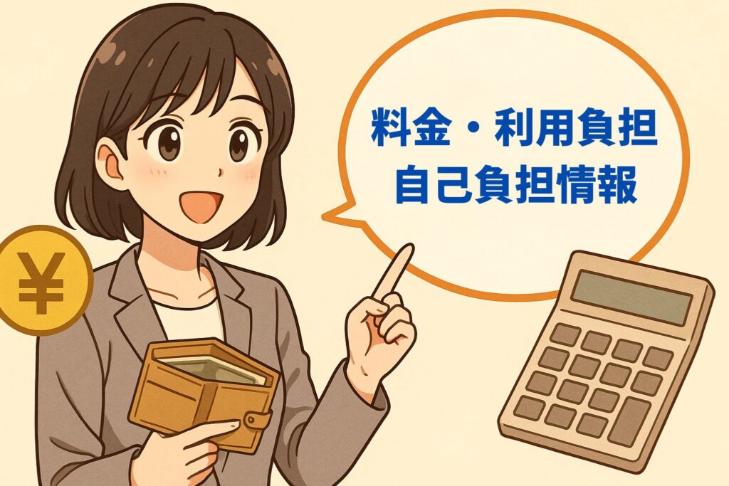 料金・利用負担と自己負担情報