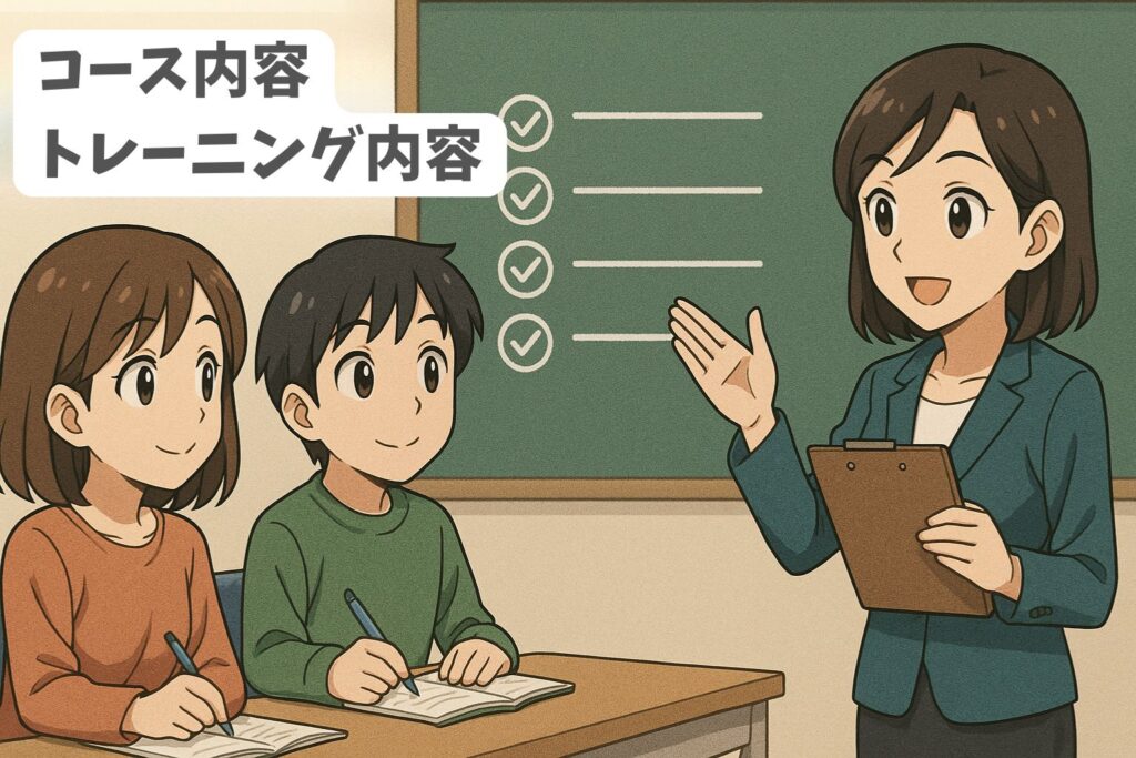 コースの内容とトレーニング内容