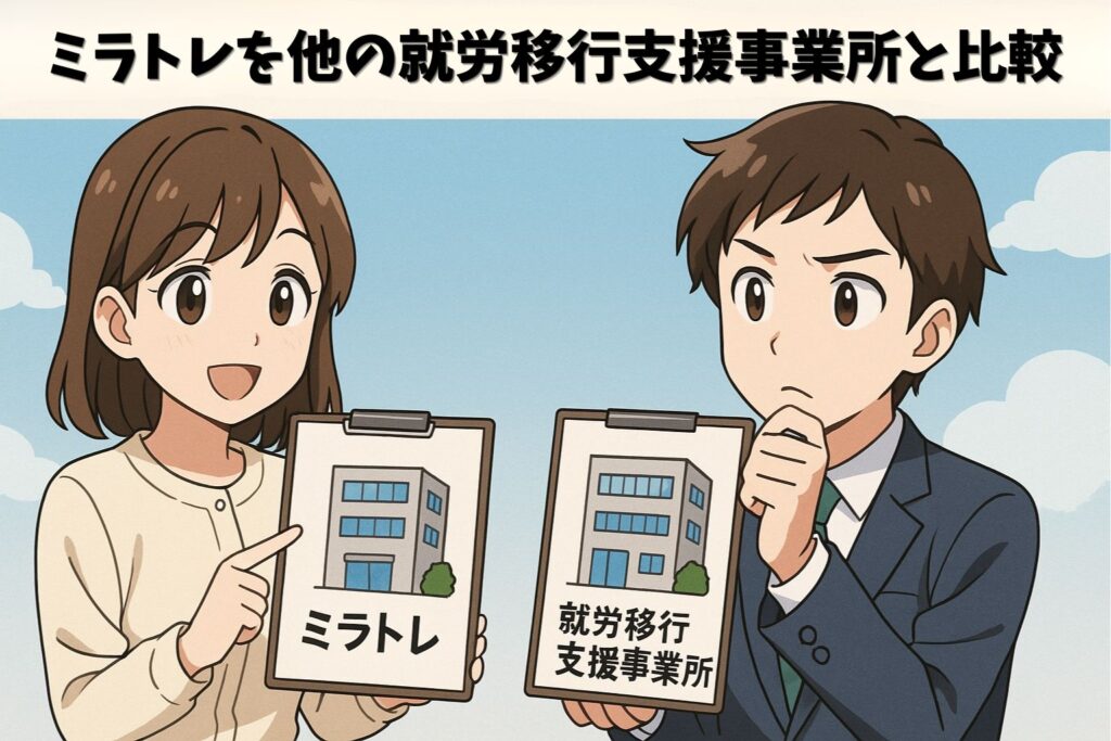 ミラトレを他の就労移行支援事業所と比較