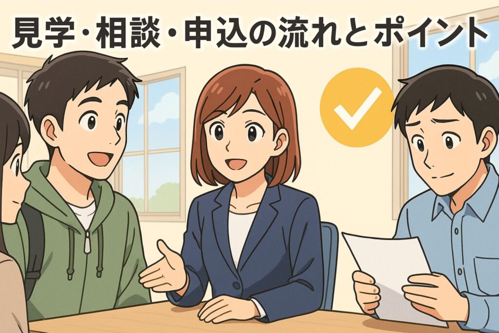見学・相談・申込の流れとポイント